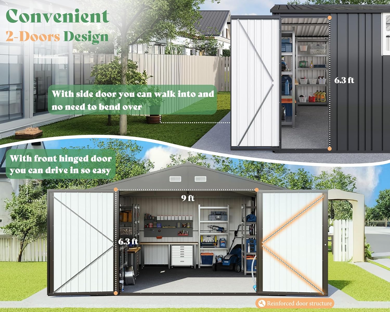 AMERLIFE 13x21x8 FT metal garage shed review compared to alternatives