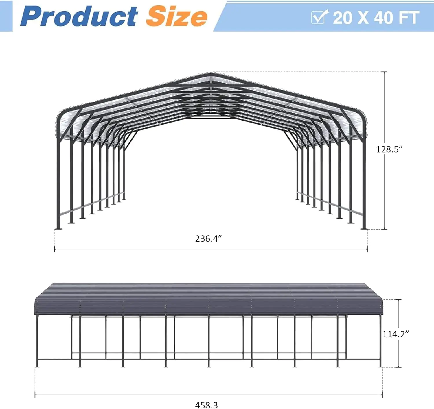 AirWire 20x40 FT Metal Carport Review: Honest Verdict 2 AirWire 20x40 FT Metal Carport review,AirWire 20x40 FT Metal Carport review and rating,is AirWire 20x40 FT Metal Carport worth buying,AirWire 20x40 FT Metal Carport review pros cons,AirWire 20x40 FT Metal Carport review honest opinion,AirWire 20x40 FT Metal Carport review verdict — design and build quality detail