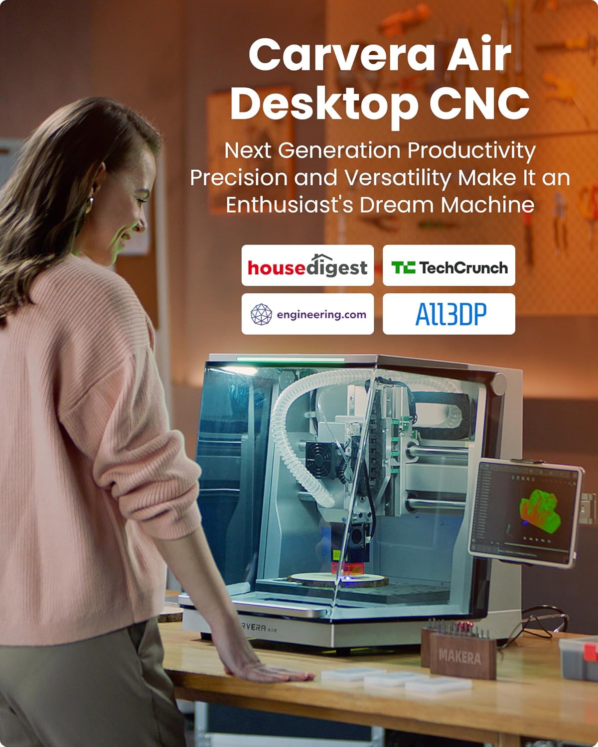 Carvera Air desktop CNC machine review,Carvera Air review and rating,is Carvera Air worth buying,Carvera Air review pros cons,Carvera Air review honest opinion,Carvera Air desktop CNC machine review verdict setup and first use experience