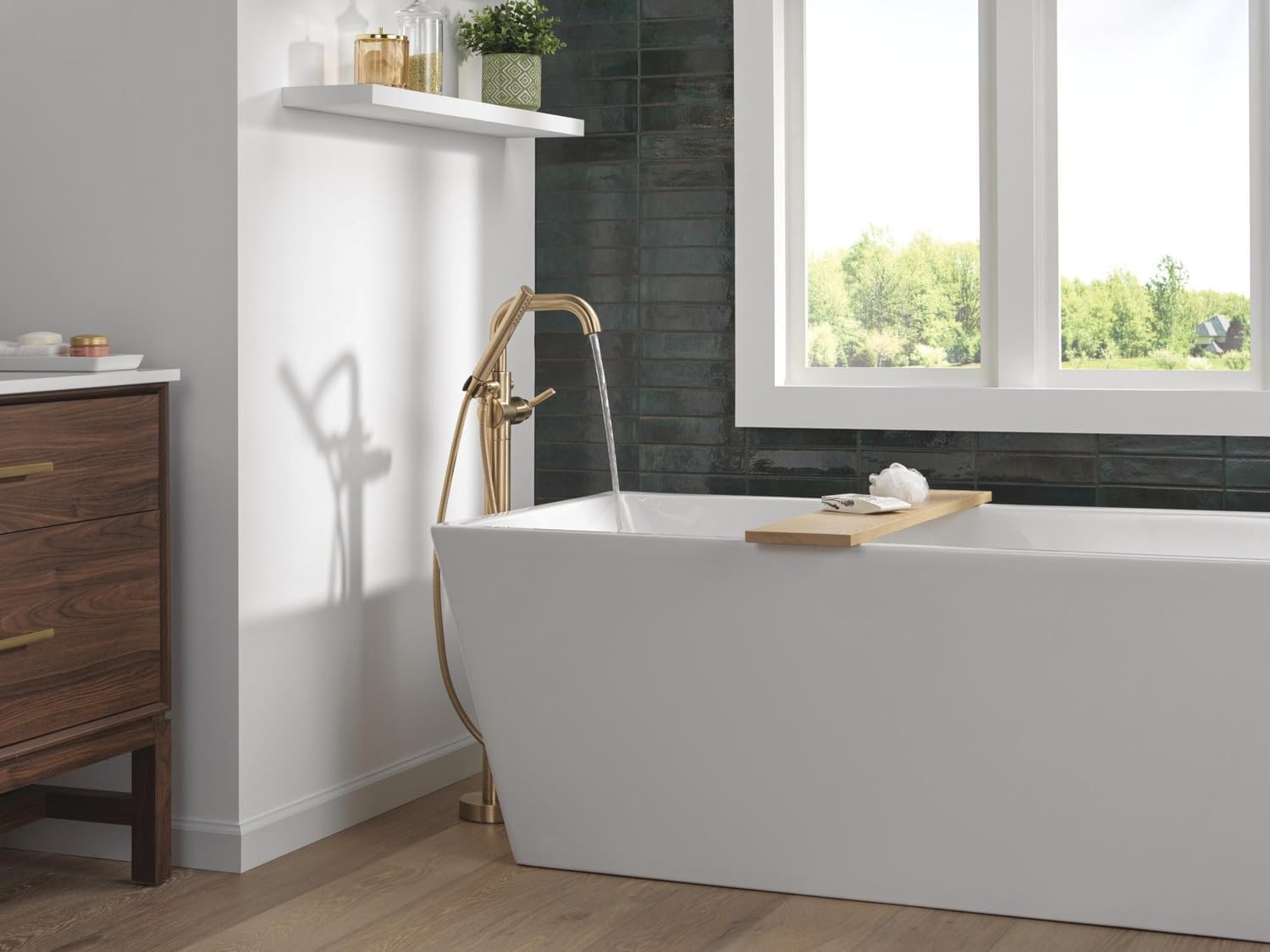Delta Trinsic floor mount tub filler review,Delta Trinsic tub filler review and rating,Delta T4754-PNFL review pros cons,Delta floor mount tub filler honest review,is Delta Trinsic tub filler worth buying,Delta Trinsic freestanding tub filler review verdict setup process and initial configuration