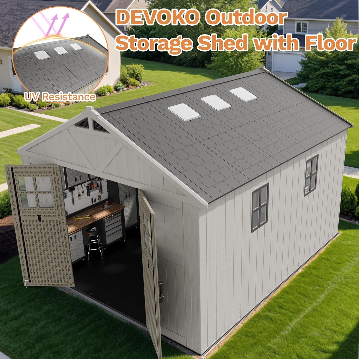 Devoko 10x12 FT Resin Outdoor Storage Shed review,Devoko 10x12 resin storage shed review and rating,is Devoko outdoor storage shed worth buying,Devoko resin shed review pros cons,Devoko 10x12 FT shed review honest opinion,Devoko garden shed review verdict — week-by-week testing diary