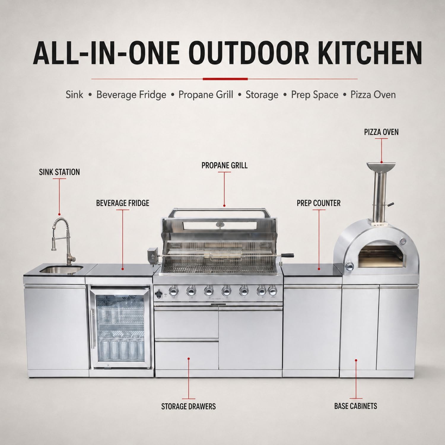 Doredo outdoor kitchen island review after extended use — long-term performance