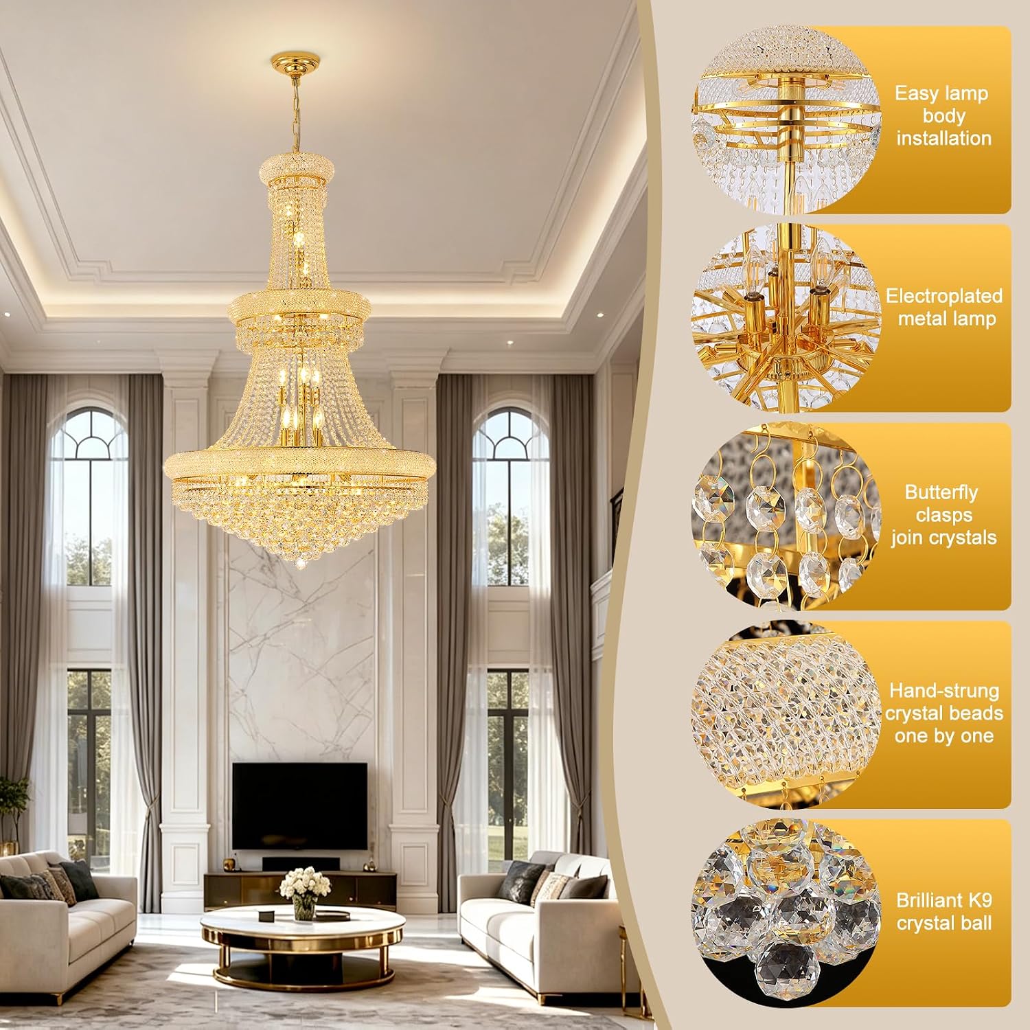 27 Lights High Ceiling Chandelier Review: Honest Pros & Cons 3 27 lights high ceiling chandelier review,27 lights high ceiling chandelier review and rating,is 27 lights high ceiling chandelier worth buying,27 lights high ceiling chandelier review pros cons,27 lights high ceiling chandelier review honest opinion,with light forward 27 lights chandelier review verdict features in daily use