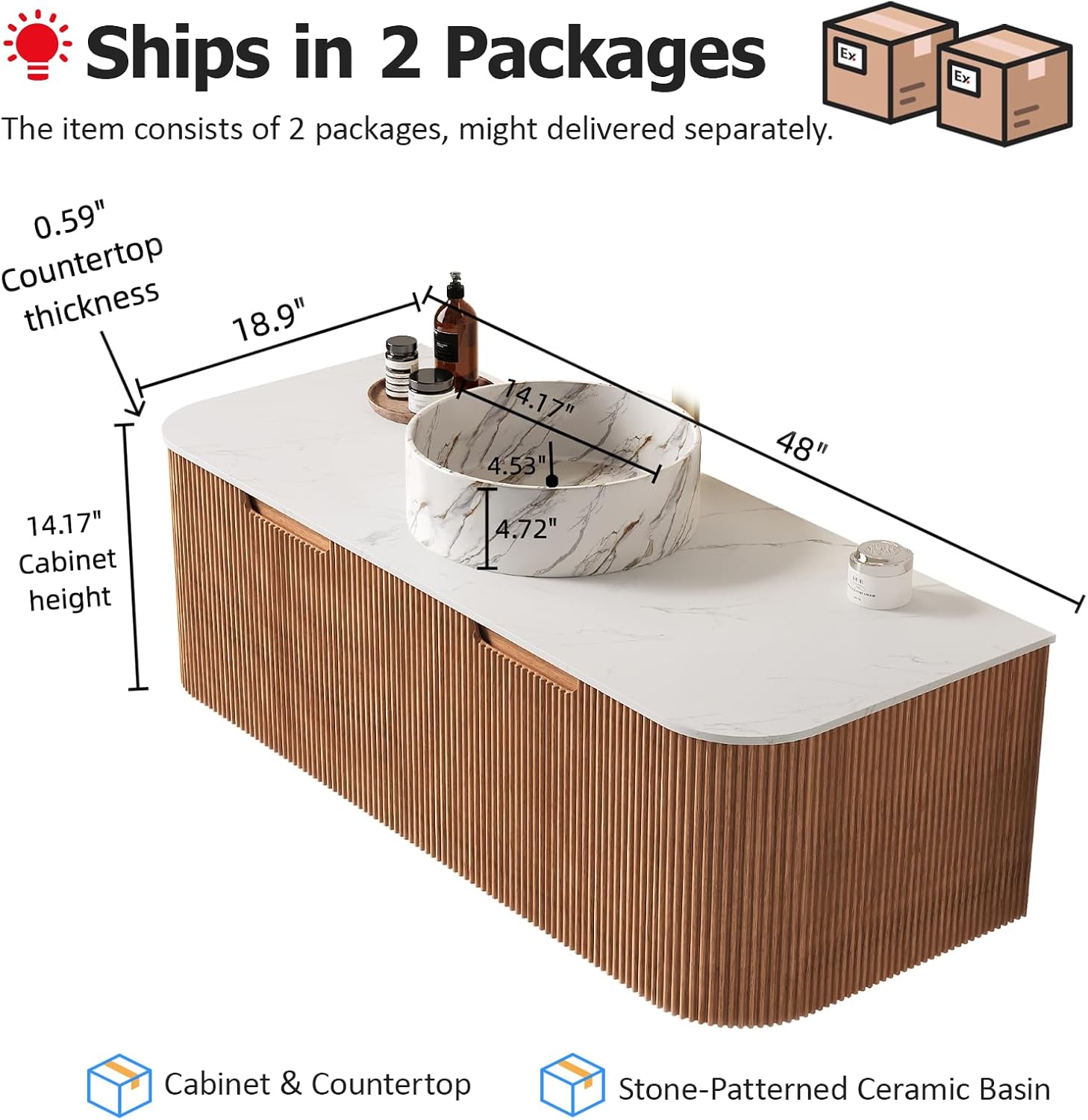 AmbroVania 48 floating bathroom vanity review — features that matter in real use