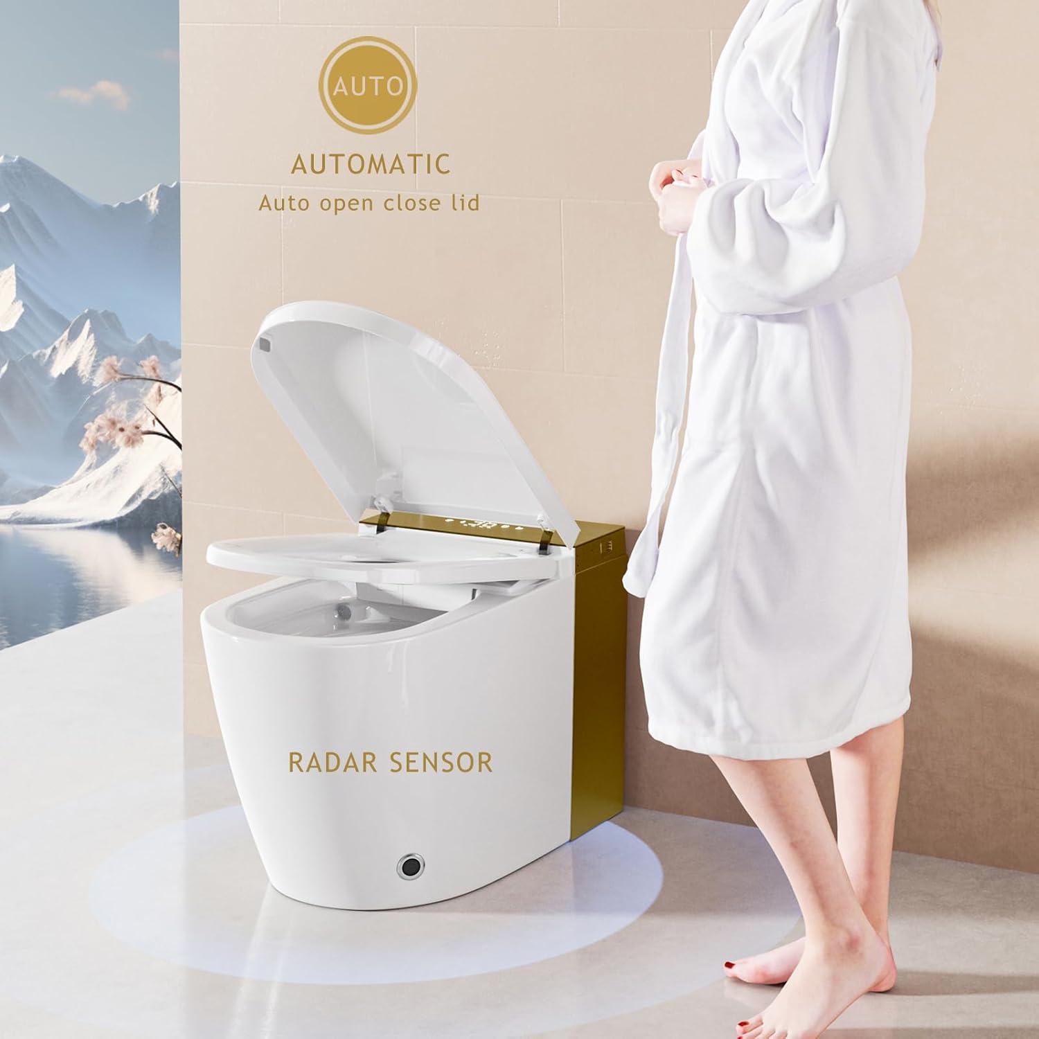 BONSAM Smart Toilet Review: Honest Pros & Cons Worth It? 2 BONSAM smart toilet review setup process showing the silicone installation and remote control pairing