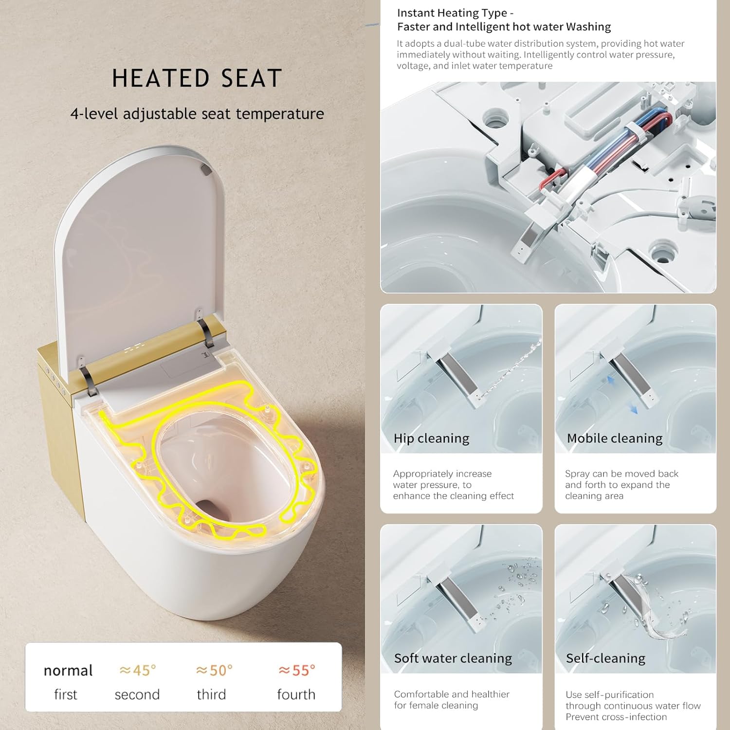 BONSAM Smart Toilet Review: Honest Pros & Cons Worth It? 4 BONSAM smart toilet review features including the remote control, foam shield dispenser, and bidet nozzles