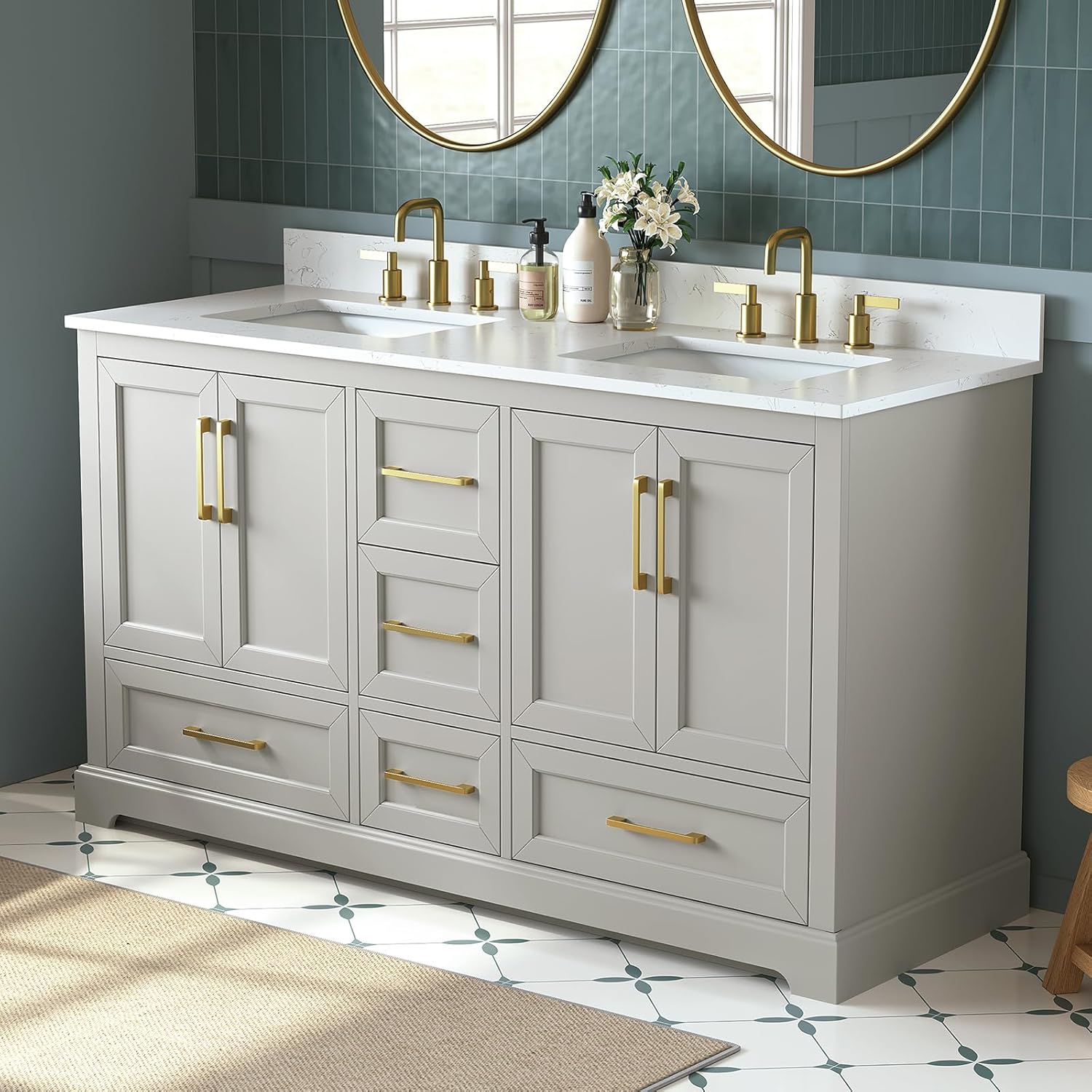 DELUXE LIVING 60 Inch Double Sink Vanity Review: Honest Verdict 3 DELUXE LIVING 60 inch double sink vanity review features in daily use