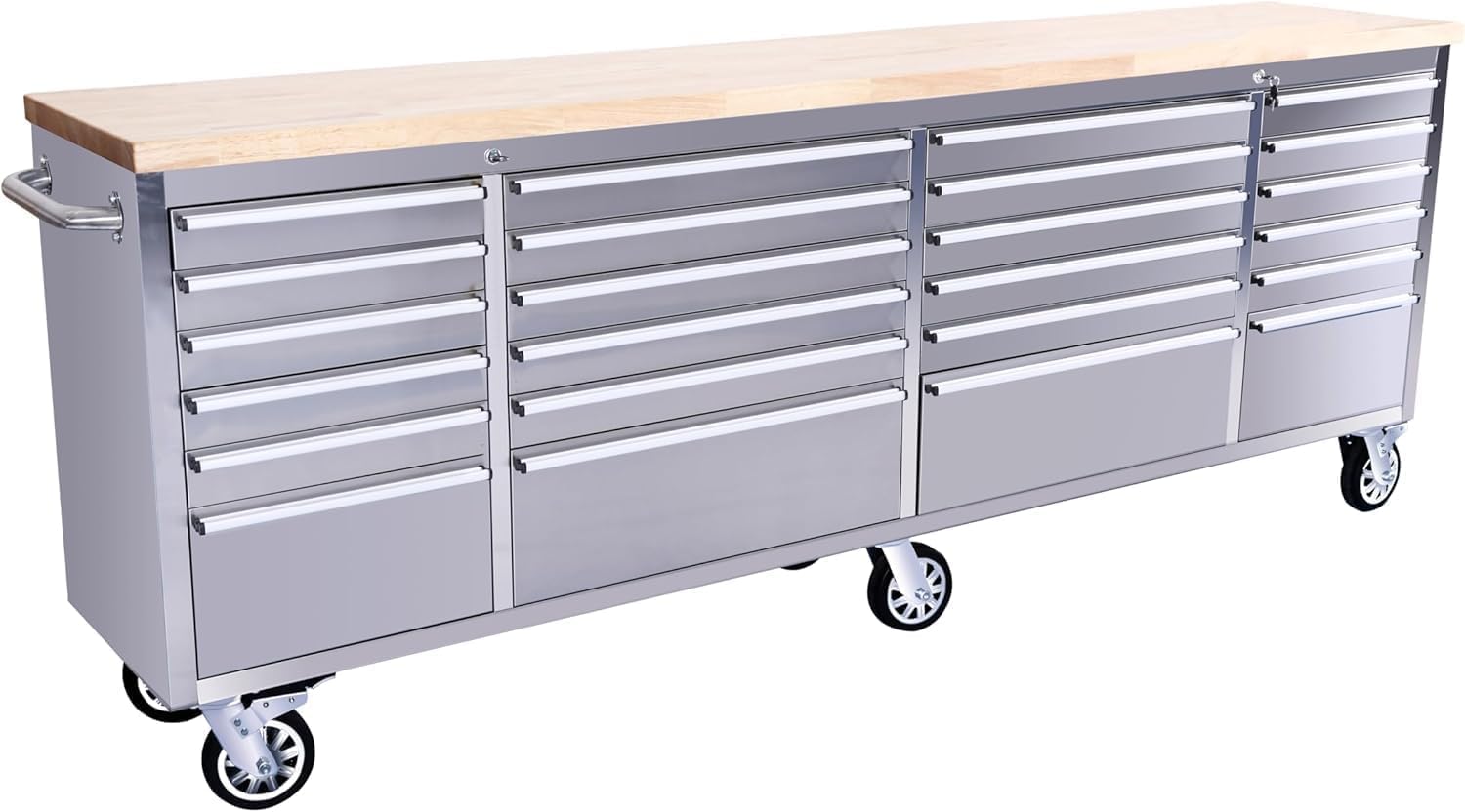 GarveeTech 96 inch tool chest review unboxing — first impressions and build quality assessment of the 96 inch stainless steel mobile tool cabinet with 24 drawers