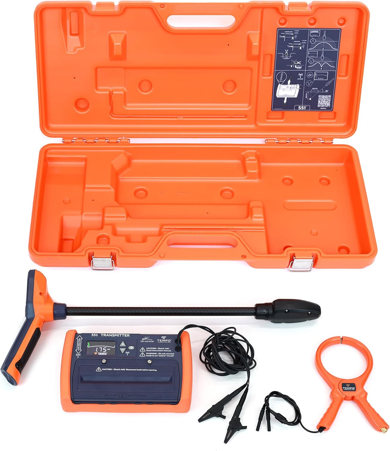 Tempo 551 review unboxing showing the rugged carrying case and all included components