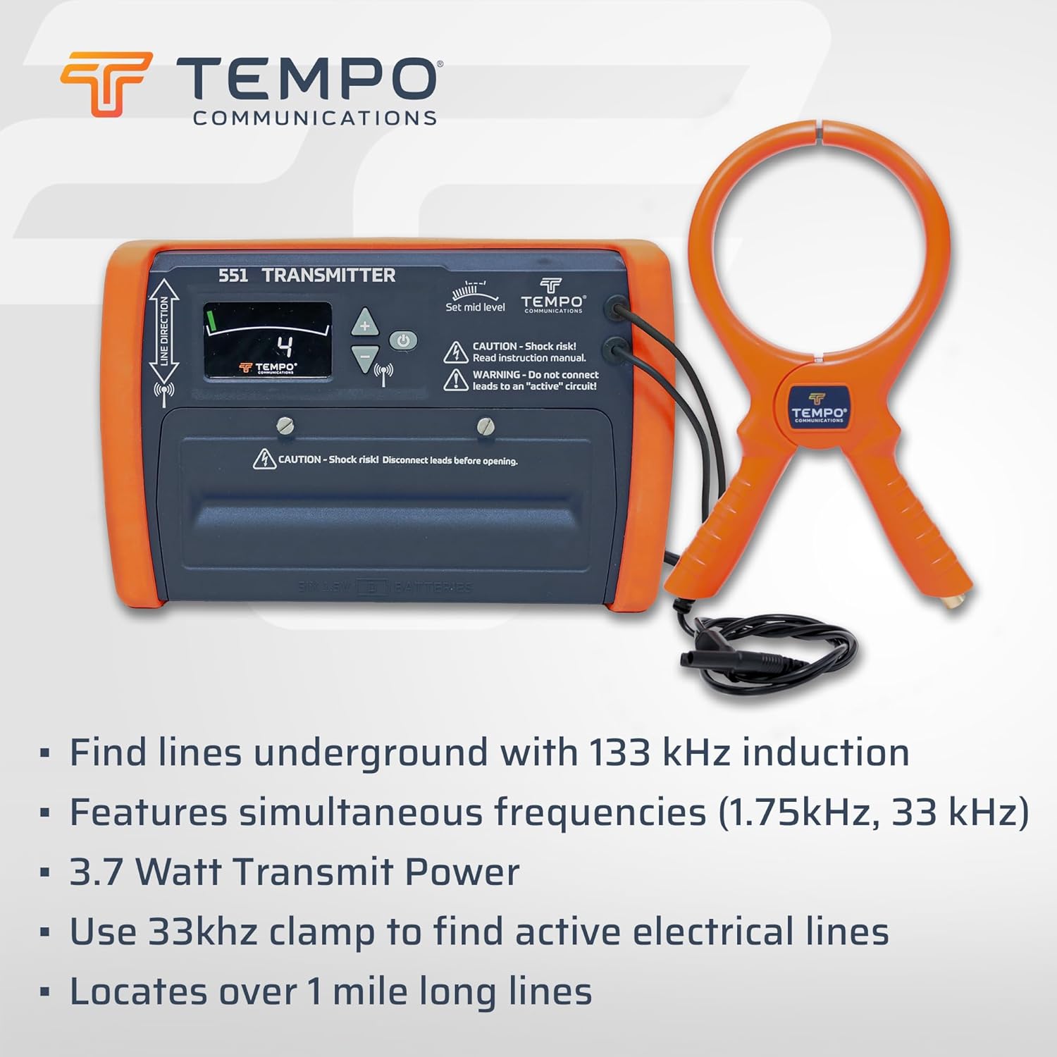 Tempo 551 review close up of the receiver display and transmitter controls