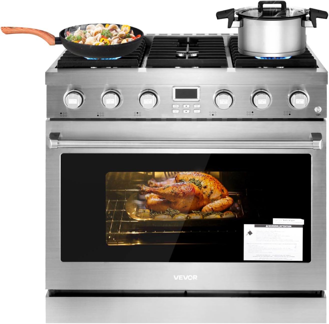 VEVOR gas range oven review box contents and build quality