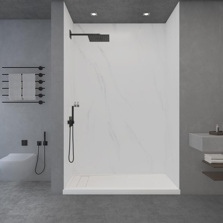 Image 1 of woodbridge solid surface shower wall panel review