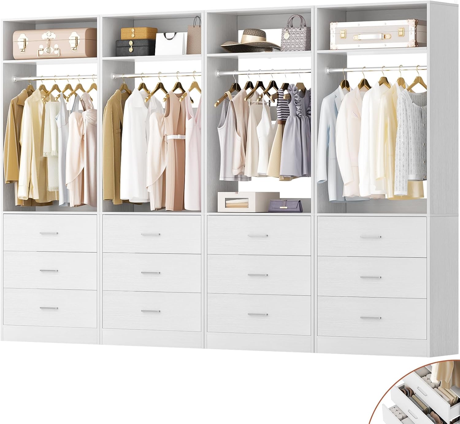 Besiost Closet System Review: Pros & Cons Verdict 1 Besiost closet system review, Besiost 8ft closet review, Besiost closet system review and rating, build quality and materials close-up