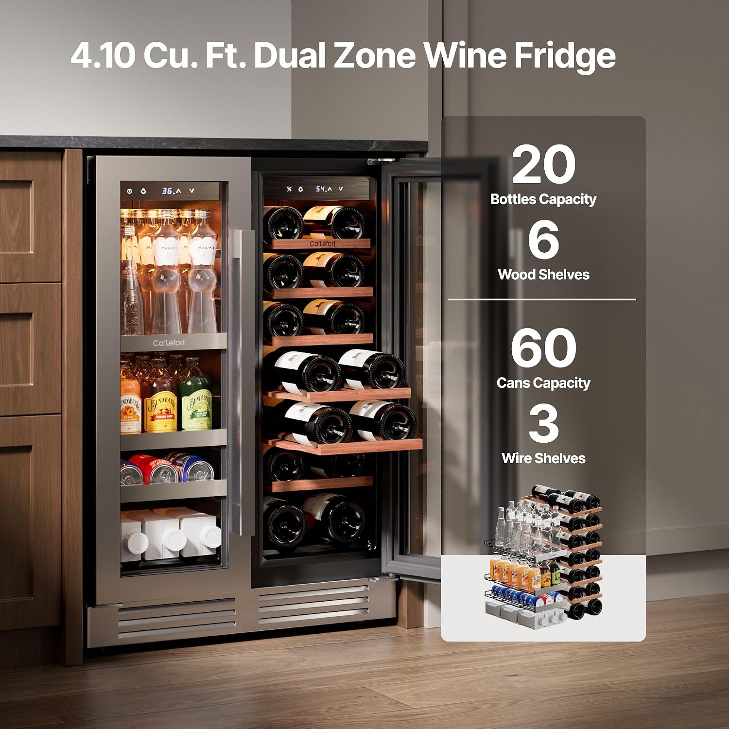 Ca'Lefort 24 Inch wine refrigerator review,Ca'Lefort wine cooler review and rating,is Ca'Lefort 24 inch wine fridge worth buying,Ca'Lefort dual zone wine fridge review pros cons,Ca'Lefort beverage refrigerator review honest opinion,Ca'Lefort CLF-WF24-AMZ review verdict key features examined up close