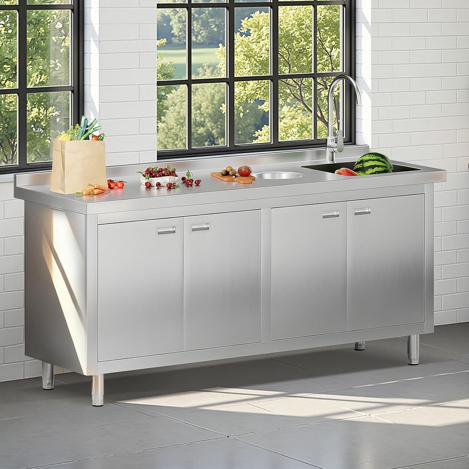 Jocisland utility sink review real-world performance test results showing basin depth and storage capacity