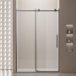 Image 1 of MonBlari frameless sliding shower door review