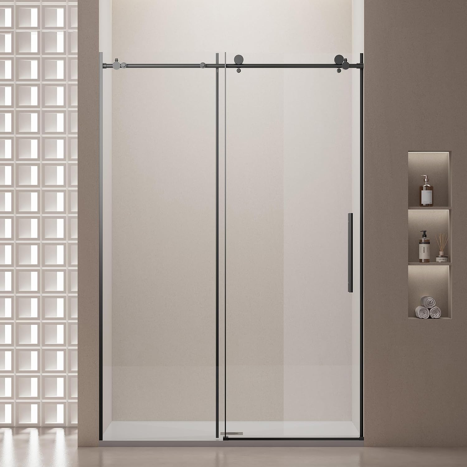 MonBlari Frameless Sliding Shower Door Review: Pros & Cons 1 MonBlari frameless sliding shower door review unboxing — what is included in the package