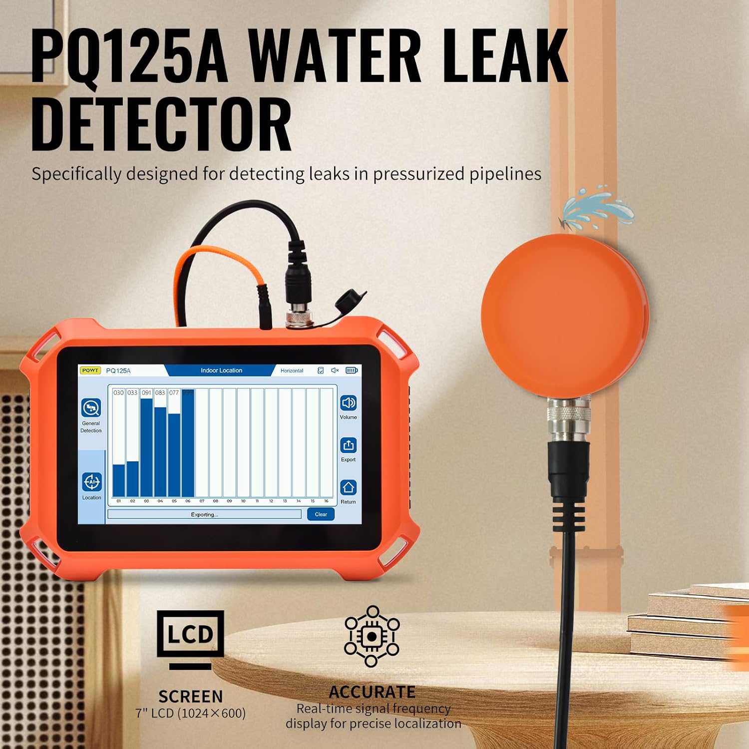PQWT PQ125A water leak detector testing methodology and evaluation criteria