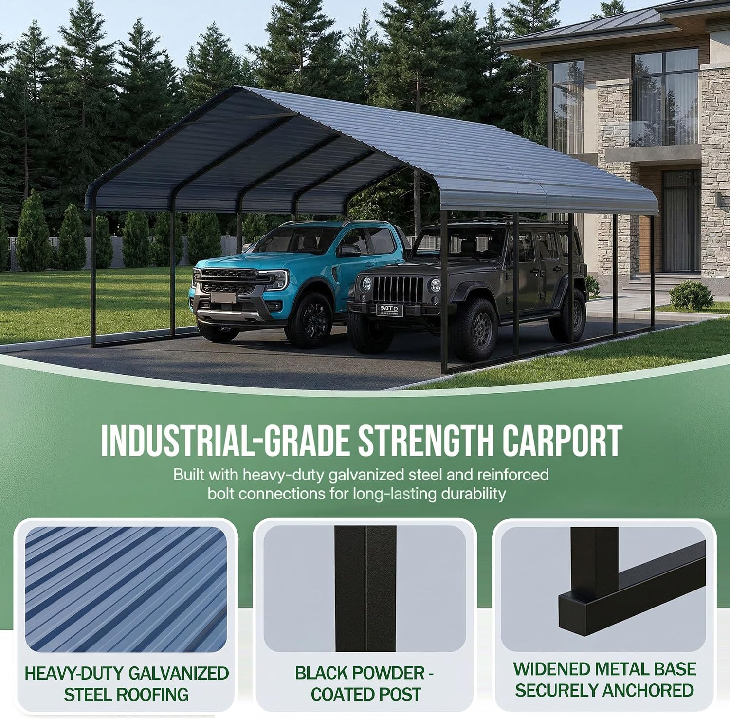 RITERYIFER 20x20 Carport Review: Honest Verdict & Pros Cons 3 Setting up the RITERYIFER 20x20 carport review,RITERYIFER 20x20 carport review pros cons,20x20 heavy duty metal carport honest review,RITERYIFER carport review worth buying,RITERYIFER 20x20 carport review and rating,Galvanized steel garage canopy review verdict for the first time