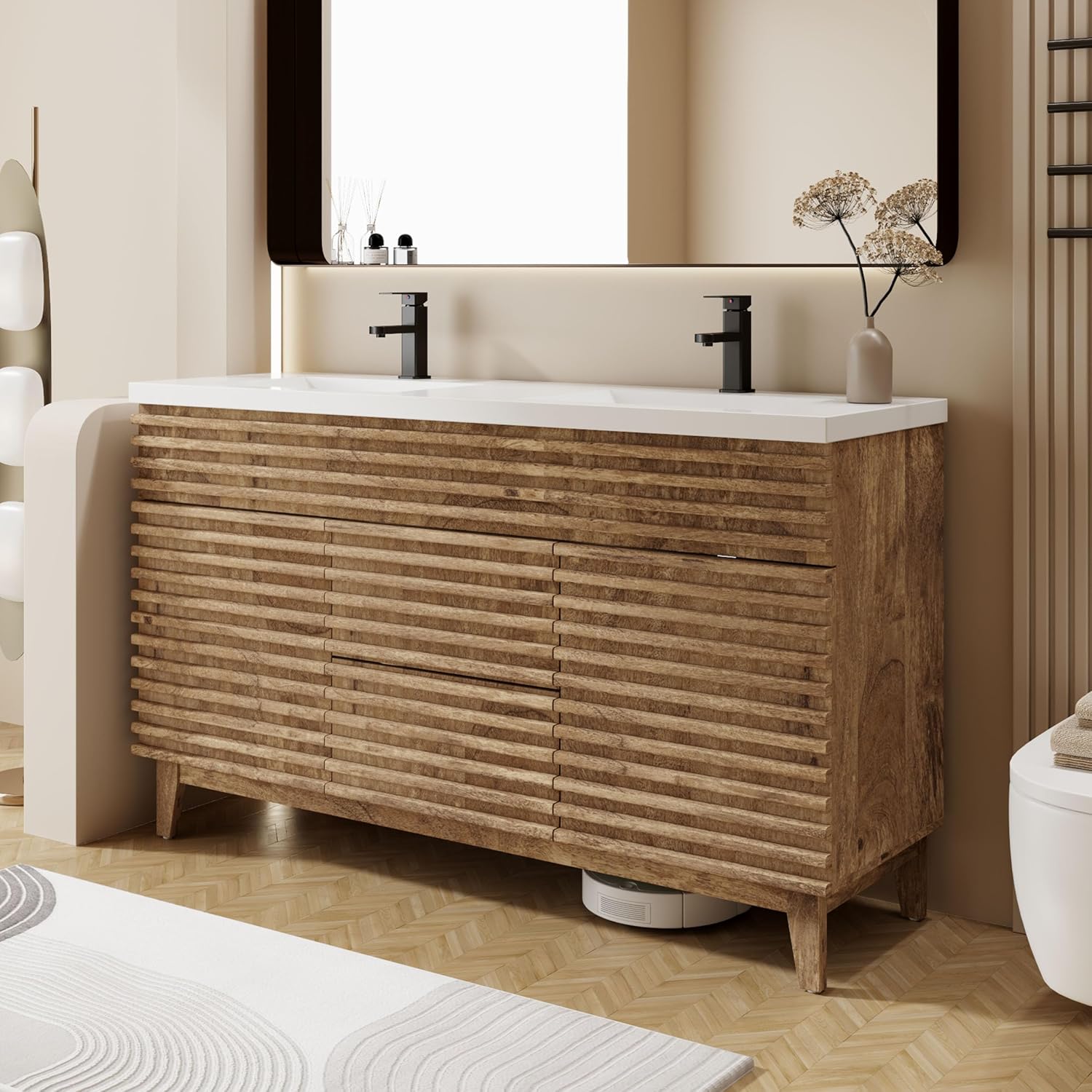Setting up the eclife 60 bathroom vanity review,eclife 60 double sink vanity review and rating,is eclife 60 vanity worth buying,eclife 60 vanity review pros cons,eclife 60 bathroom vanity honest opinion,eclife 60 vanity review verdict for the first time